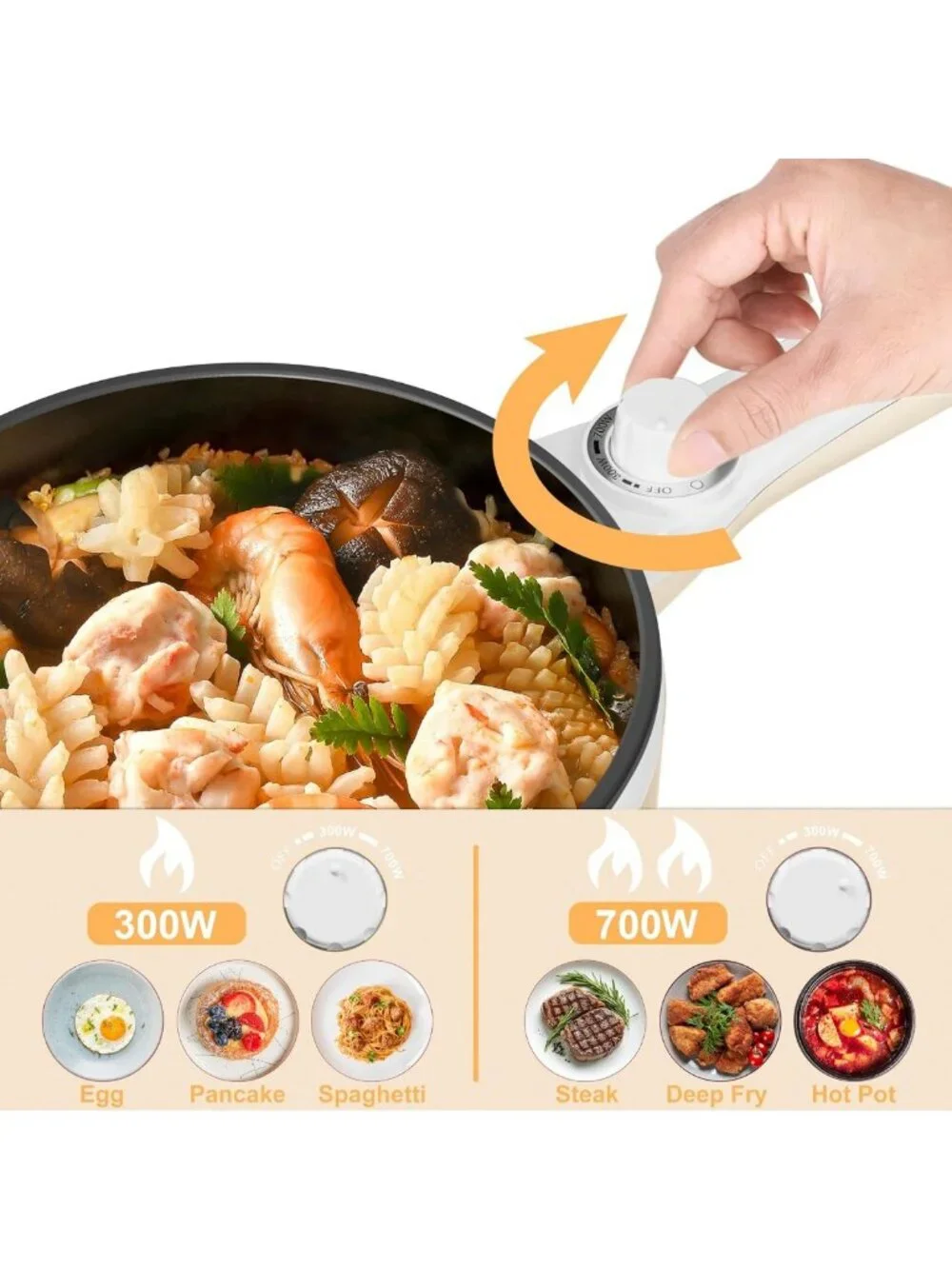 Portable 1.5L Electric Hot Pot - Non-Stick Mini Cooker for Ramen, Eggs, Steak